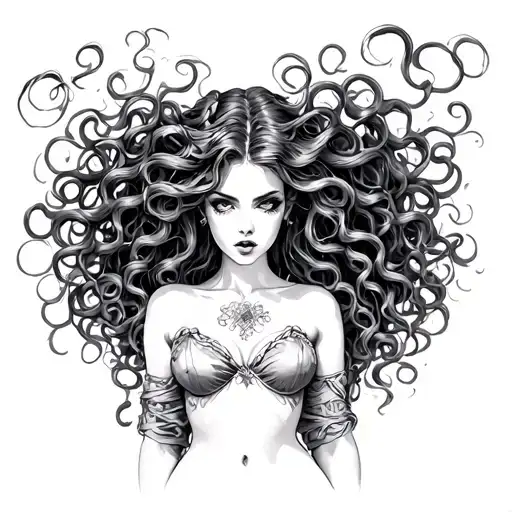 Modern Medusa Pin Up Girl