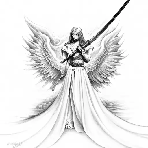 Angel With Flaming Sword