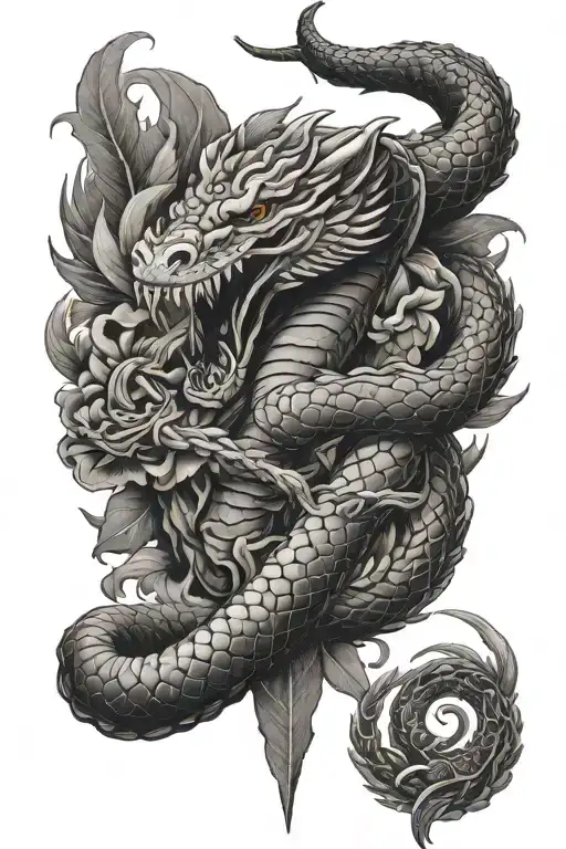 Eunjangdo Dagger And Snake Coiled