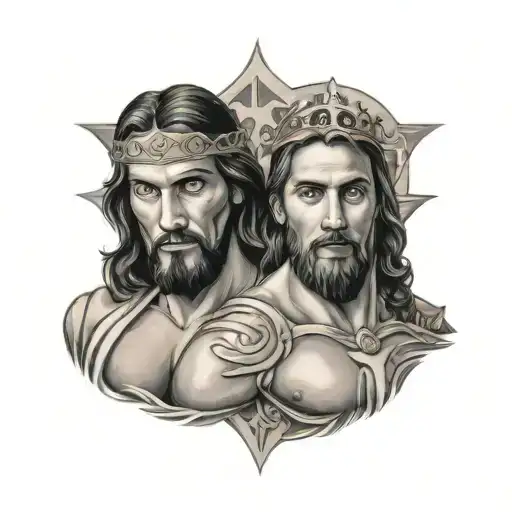 Wrestler And Jesus Christ