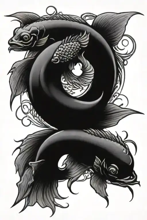 Scorpion And Betta Fish Yin Yang