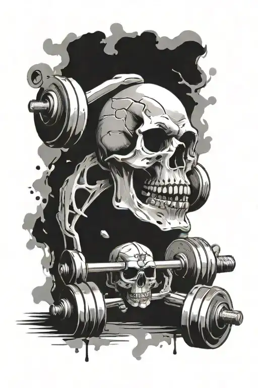 Barbell And Skull