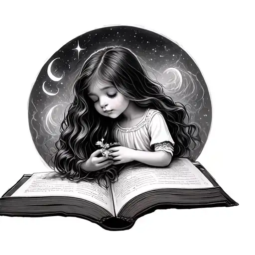 Magical Book Open Whimsical Daughter Playing