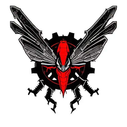 Gears Of War Crimson Omen Symbol Crossed With A Locust Symbol