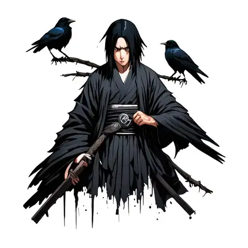 Itachi Uchiha With Crows