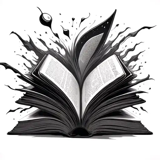 Magical Book Explosion Of Stories Off Of Pages Abstract