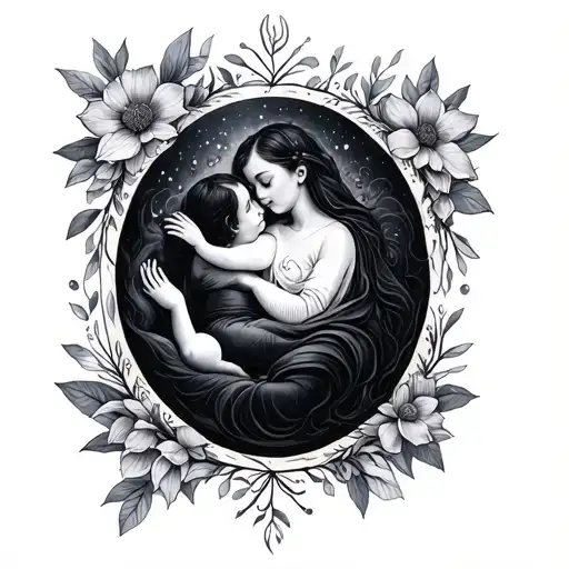 Magical Whimsical Illustration Tribute To Daughter Being Born