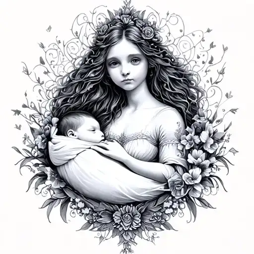 Magical Illustration Tribute To Daughter Being Born