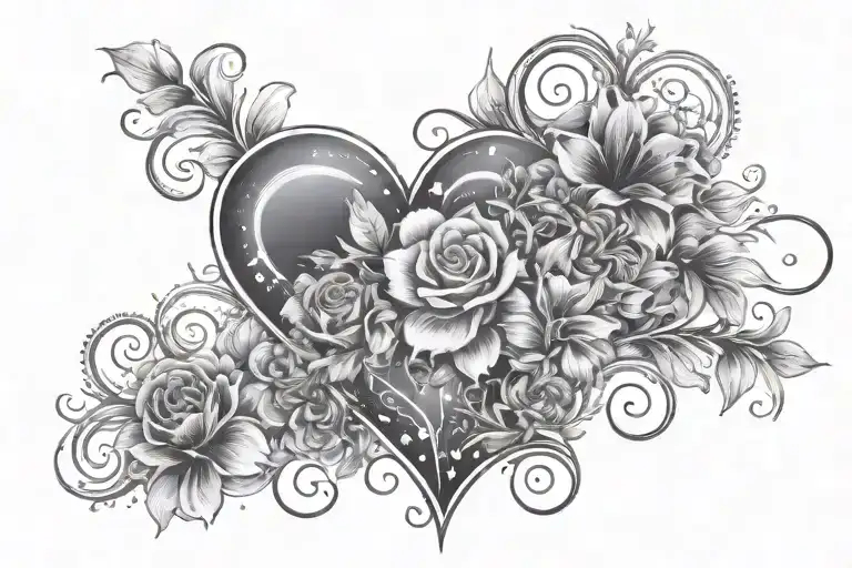 Flowers Galaxy Hearts Symbolizing