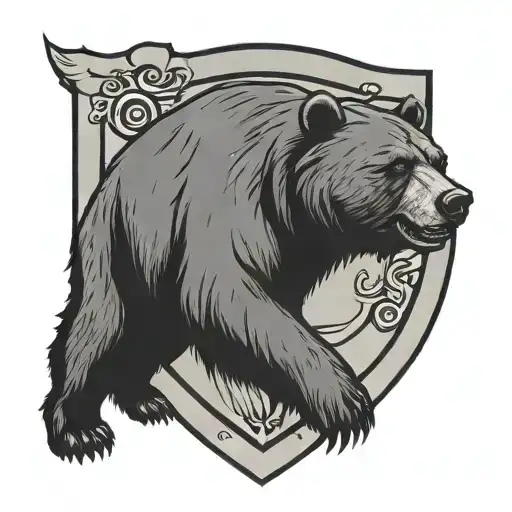 Bear On Shield