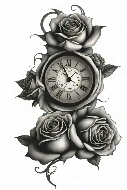 Roses Clock