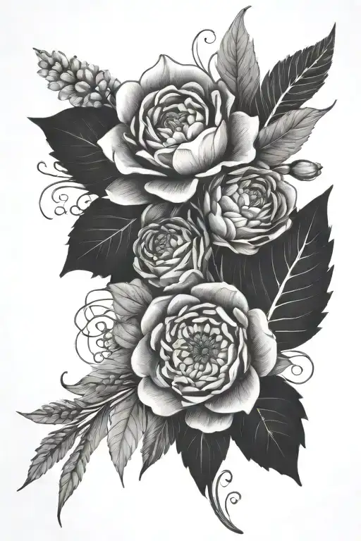 July December Birth Flower Bouquet