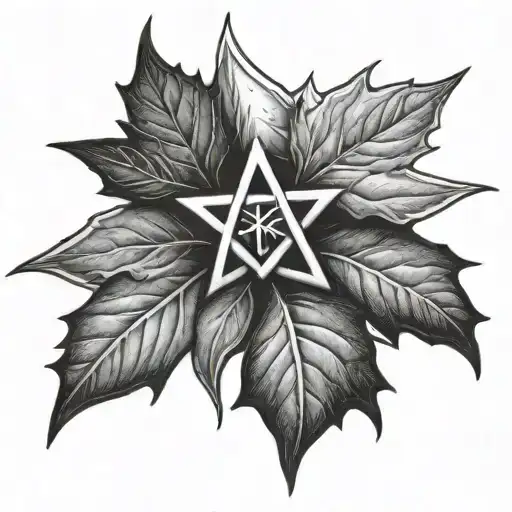 Jewish Star And Canda Flag Maple Leaf