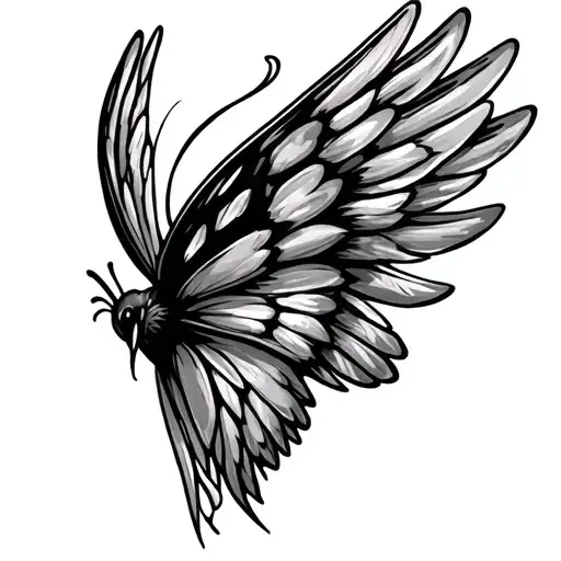 Dainty Cute Wings Spread Wings