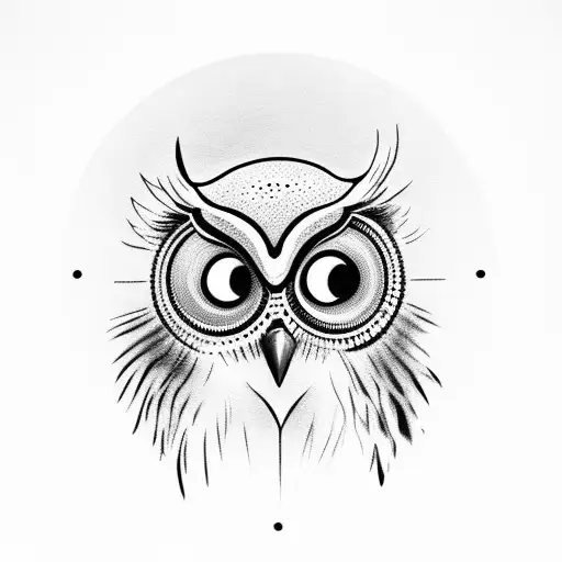 Owl Holding A Half Skull Half Clock