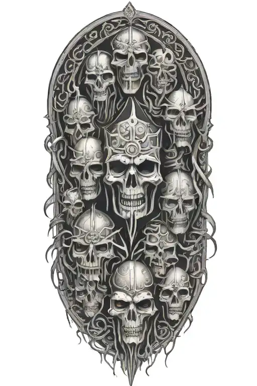 Hodded Cultists Surrounding Looking Upon A Great Old One With Glariong Eyes In The Dark