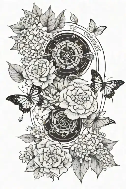 Family And Hydrangeas And Cancer Zodiac And Sagittarius Zodiac