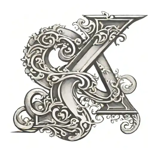 Letter B And The Roman Numeral 8