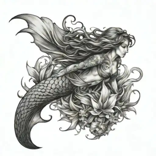 Mermaid And Ocean Floor