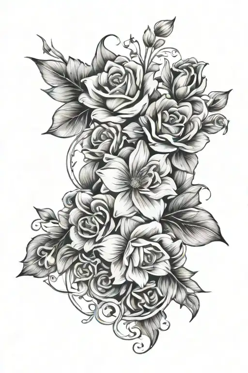 Flowers Sleeve With Country Livestyle Acents