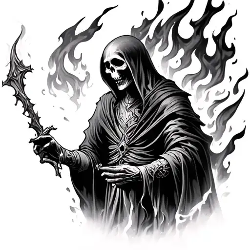 Grim Reaper On Fire