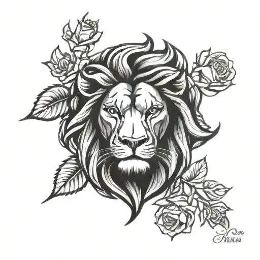 Lion Rose Wrapped