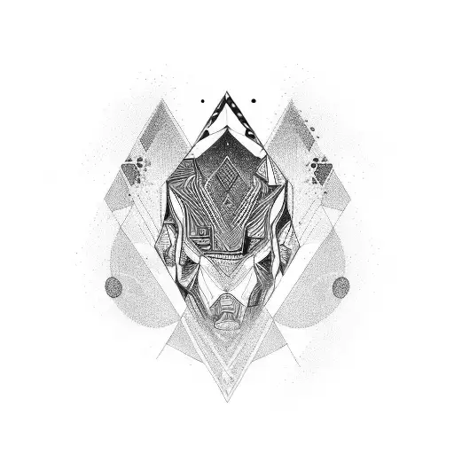 Black Abstraction In Geometric Style