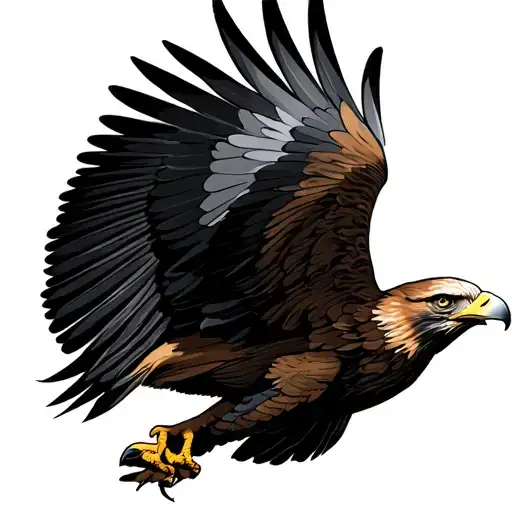 Red Tail Eagle Flying