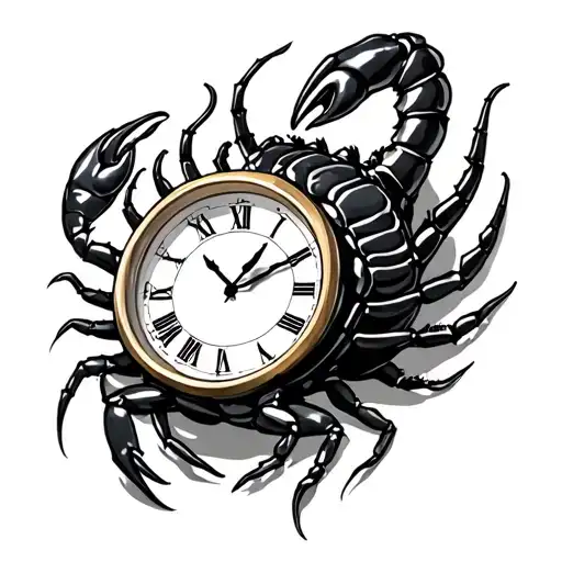 Clock With A Scorpion
