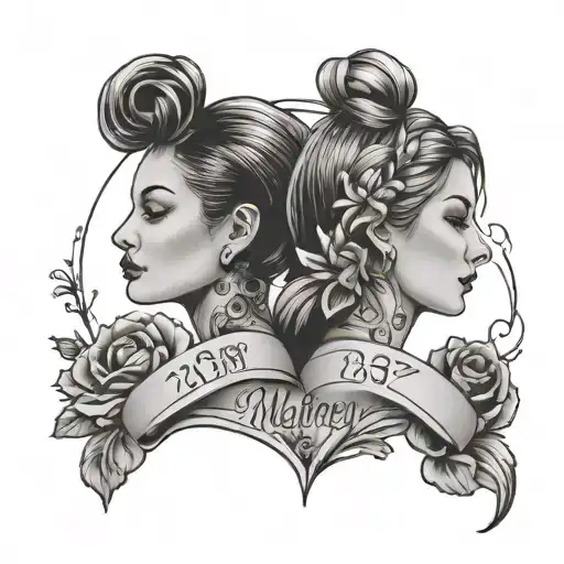 Mother Daughter Tattoo Mom Born In 1997 Daughter Born In 2021 Daughter Born In 2023