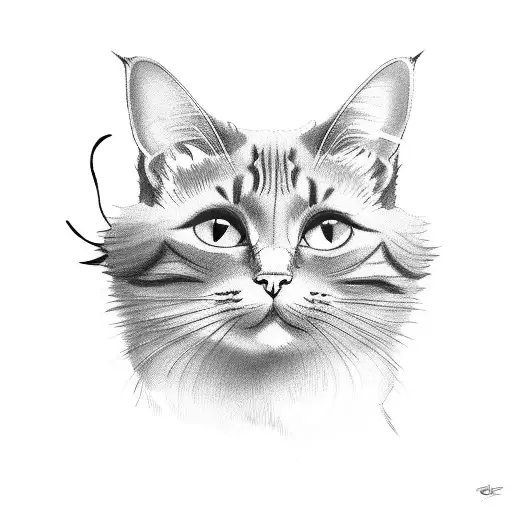 A Cat Playing With One Butterfly Elegant Design