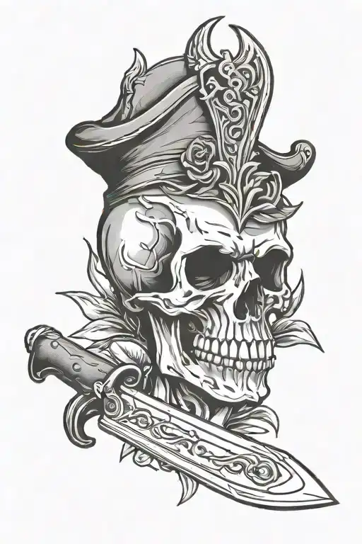 Skull And Knife