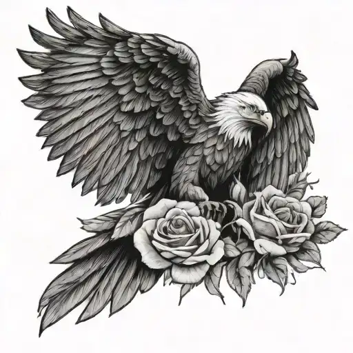 Eagle And Roses