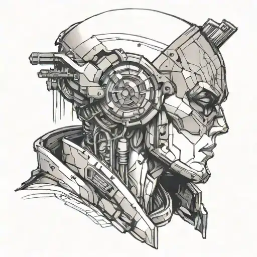 Draw Me A Cyberpunk Neck Tattoo Sketch