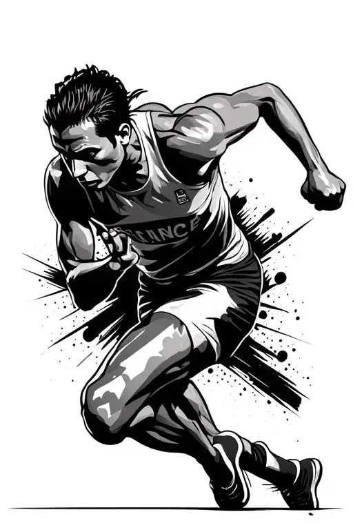 Marathon Runner Crossing The Finish Line Animation