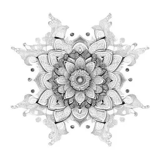 An Intricate Mandala Design Inspired By The Patterns Of A Sunflower