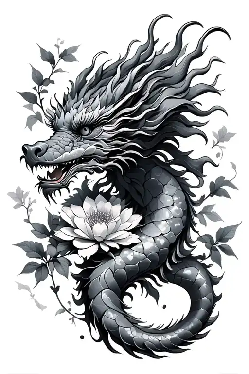 Japanese Dragon Flowers Blooming