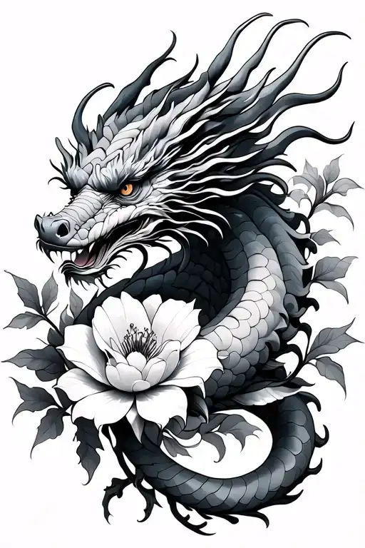 Japanese Dragon Flowers Blooming