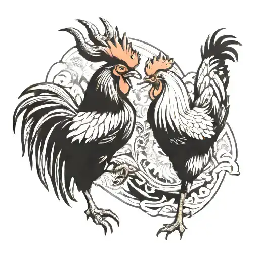 Two Rooster Fighting Each Other