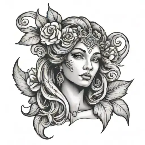 Goddess Portrait Face Made