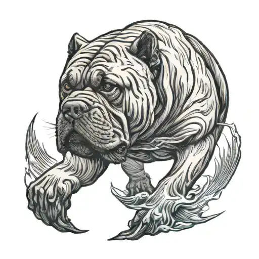 Ocean Whale Forked Cane Corso