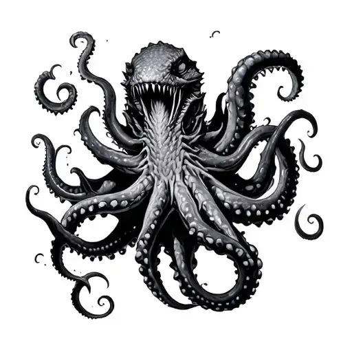 A Kraken Emerging From The Depths