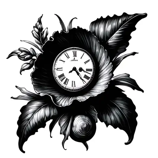 A Mill A Tulip A Mimosa A Shell And An Old Clock