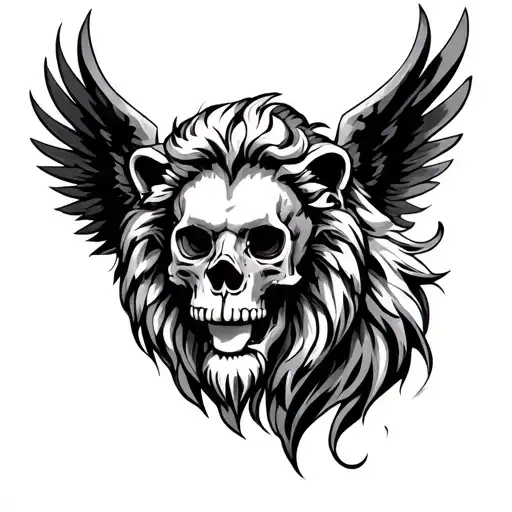 Skull Engel Lion