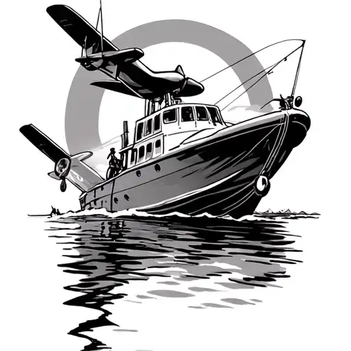 Plane And Boat Fishing