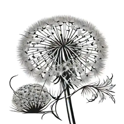 Dandelion Blowing Away