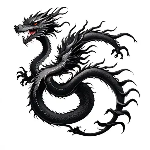 Black Japanese Dragon