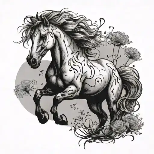 Horse Made Of Dandelion