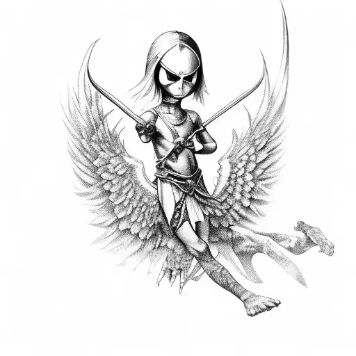 Evil Cupid Flying Anda Shooting