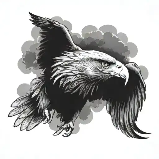 Eagle And Clouds